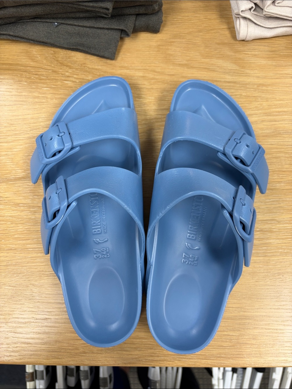 Birkenstock Kids Light Blue EVA Two-Strap Arizona Sandals